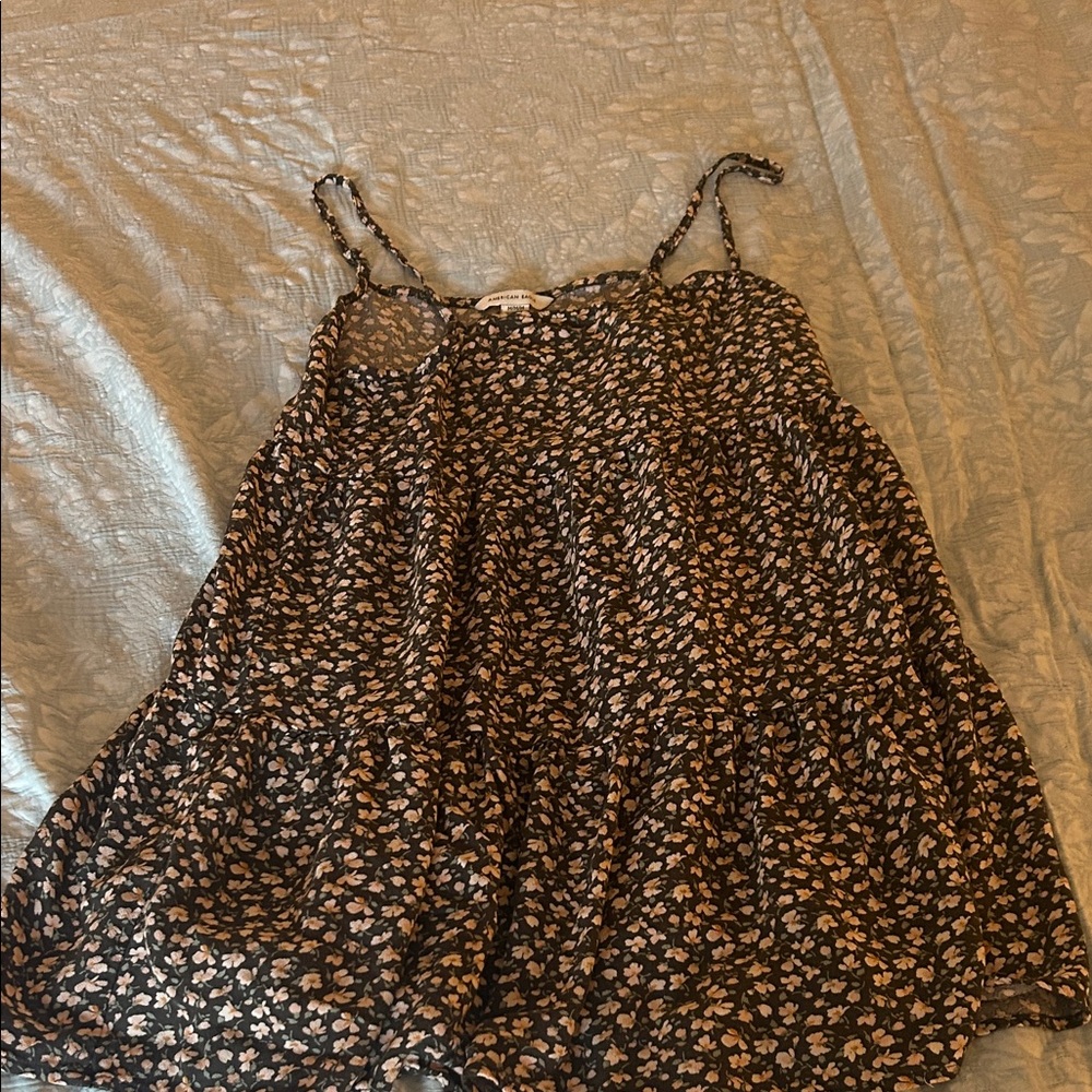 American Eagle Outfitters Black Floral Top